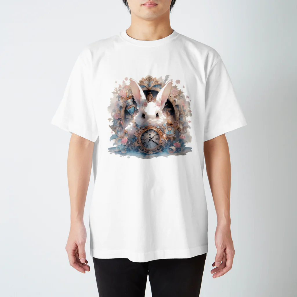 はなうさまほのうさぎと時計｡.:*･ﾟ Regular Fit T-Shirt