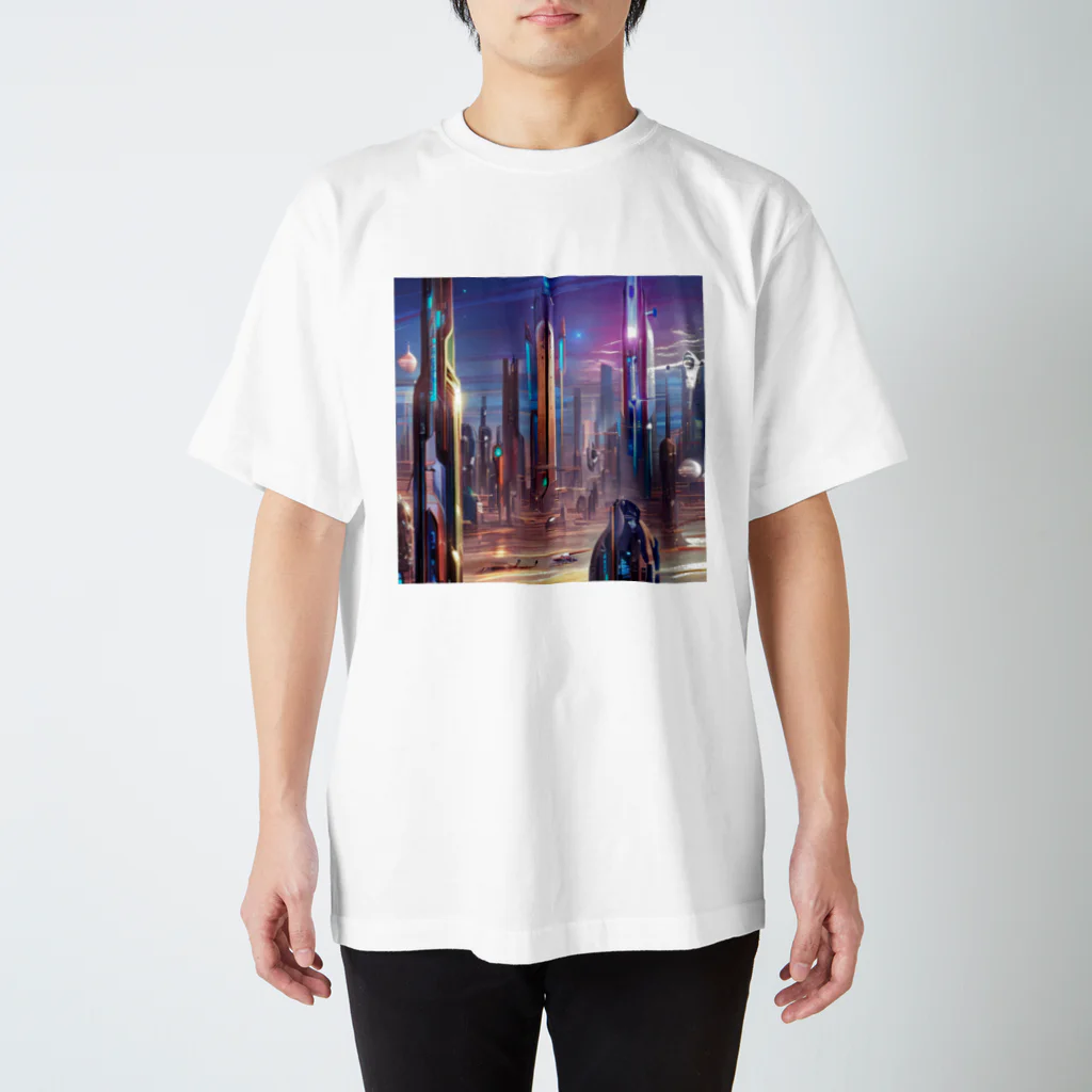 雑貨屋ちぃずの近未来の風景 スタンダードTシャツ