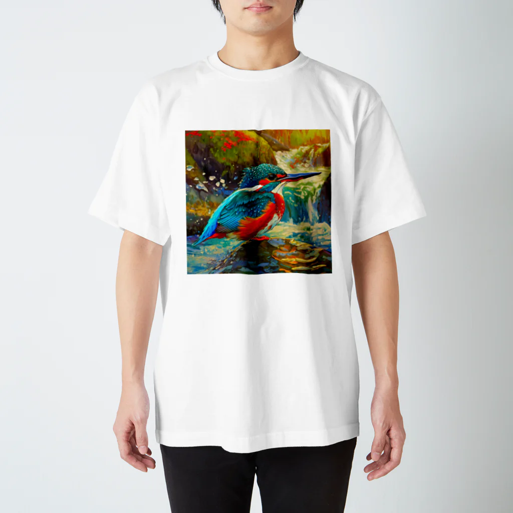 自然大好きの渓流のカワセミ Regular Fit T-Shirt