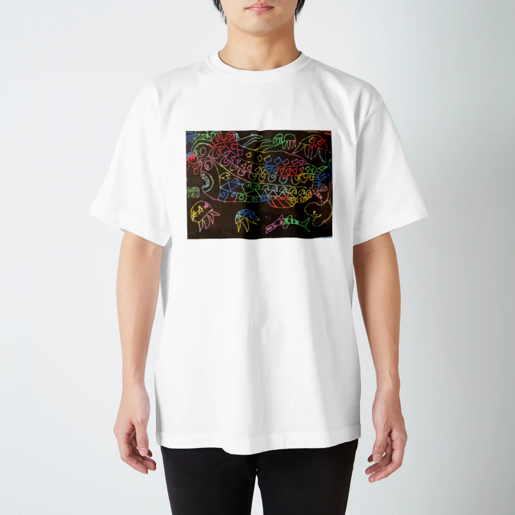 Haz&Joe art productsのナイトウォーク　ちょうちんあんこう スタンダードTシャツ