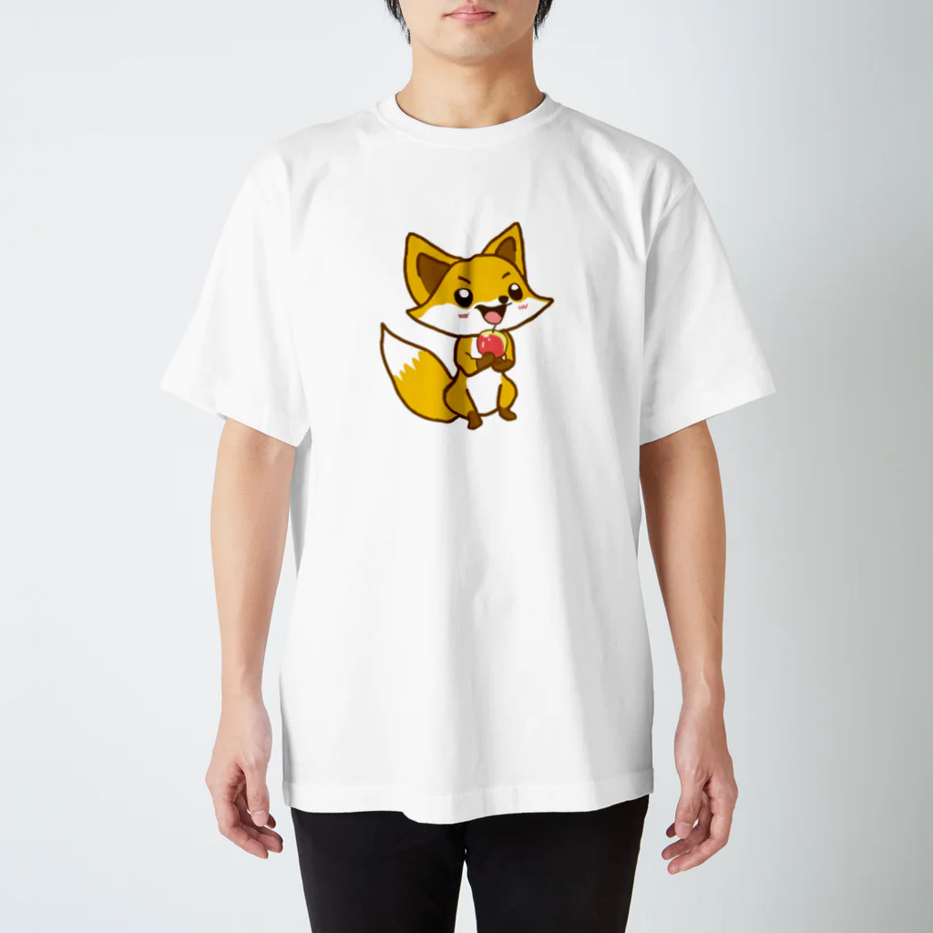 フォックスのきつねショップのはいどうぞ、きつねさん スタンダードTシャツ