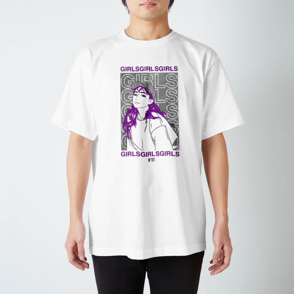 girlsgirlsgirlsのGirls Girls Girls N°01 type-B スタンダードTシャツ