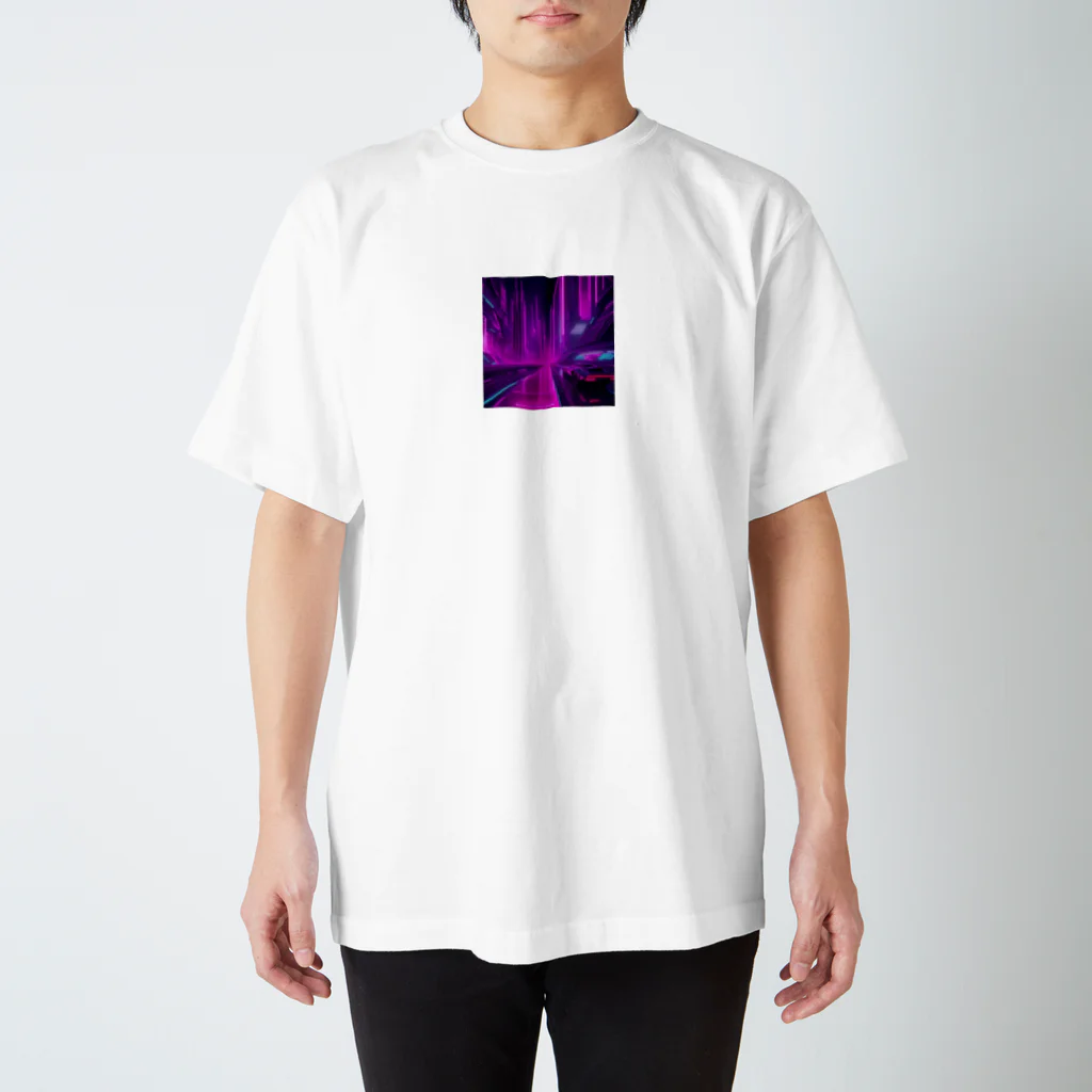 Superherooのレトロフューチャーなアートデコ調の宇宙 Regular Fit T-Shirt