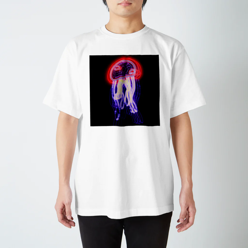 mmmzKのjellyfish_ネオン Regular Fit T-Shirt