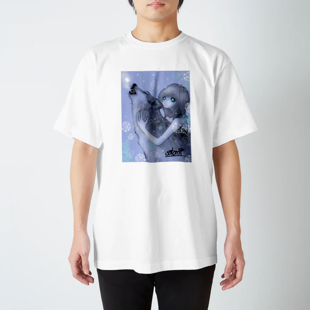 Suzuki Satomi の白銀の世界に吠える(縦) Regular Fit T-Shirt
