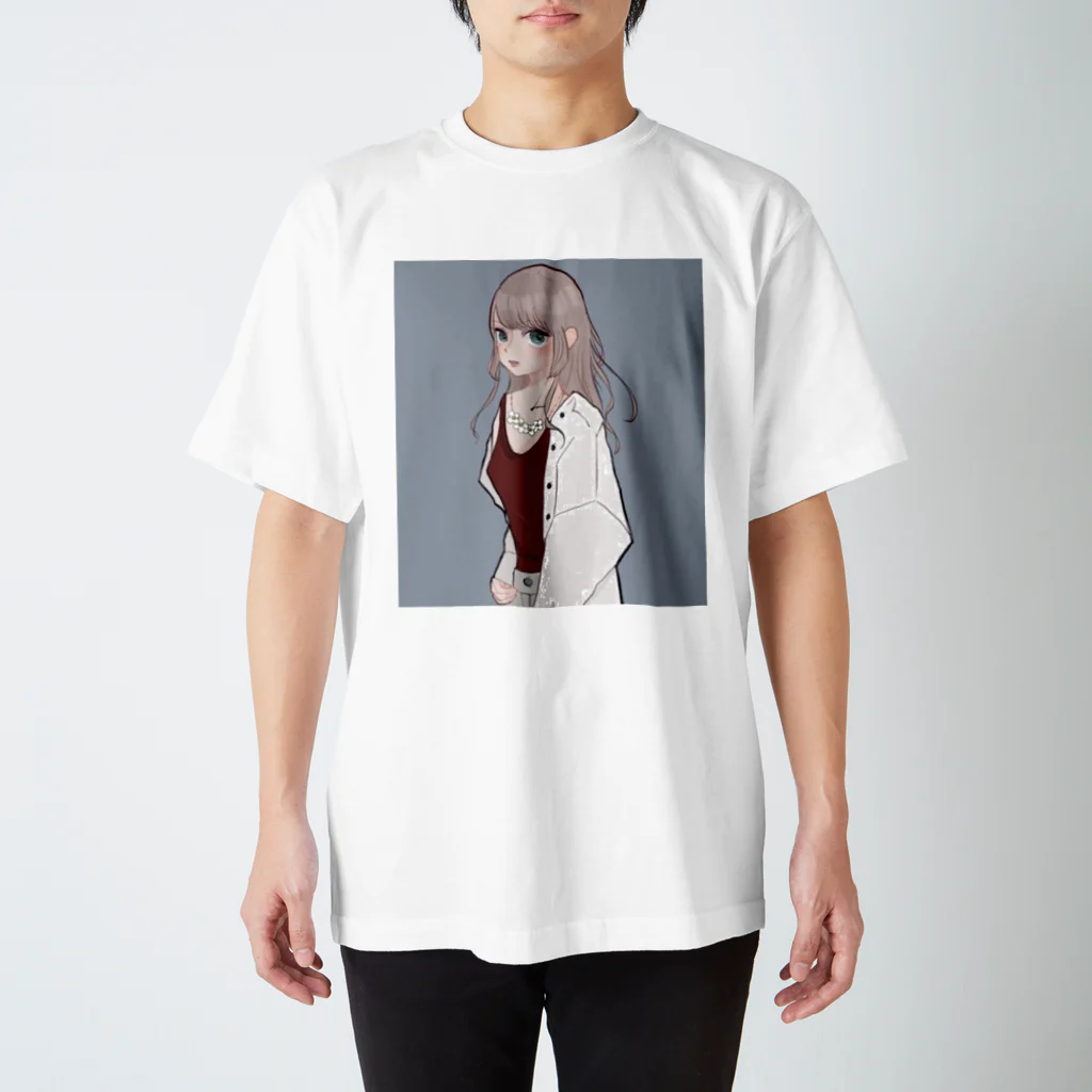 nekootokoの美人な彼女 スタンダードTシャツ