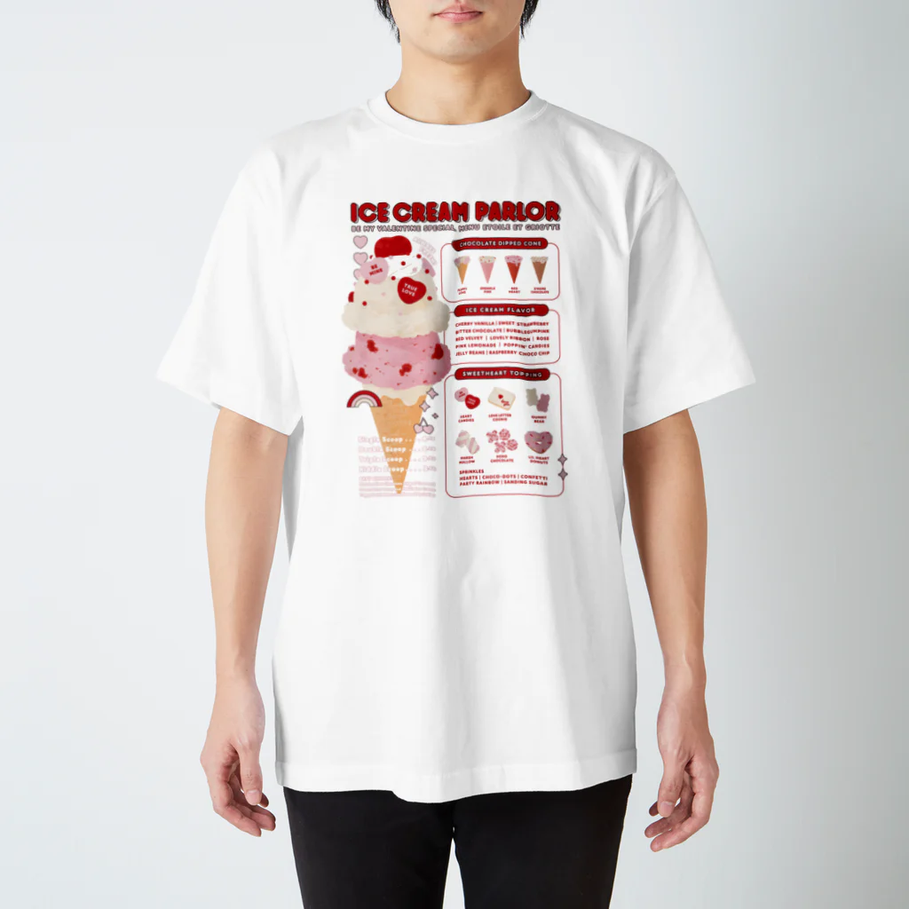 Etoile et GriotteのValentine Ice Cream Regular Fit T-Shirt