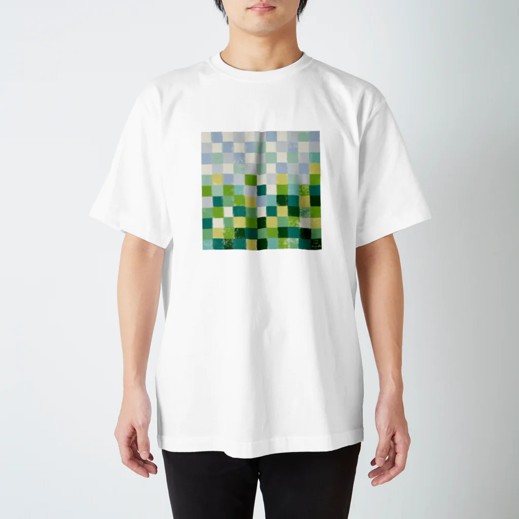 Yasuko.Mのモザイク田園風景 Regular Fit T-Shirt