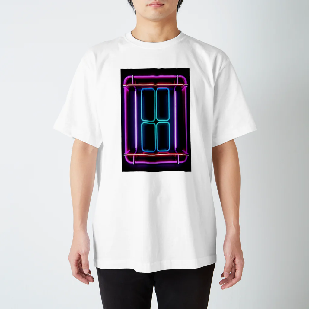 Association Against Mirroring SelfiesのAbstract_Neonsign03 Regular Fit T-Shirt