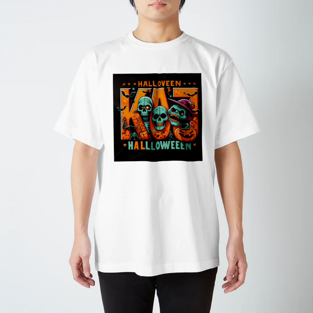 k.a.u.j.7のおしゃれでユニークなハロウィンの風景が広がります スタンダードTシャツ