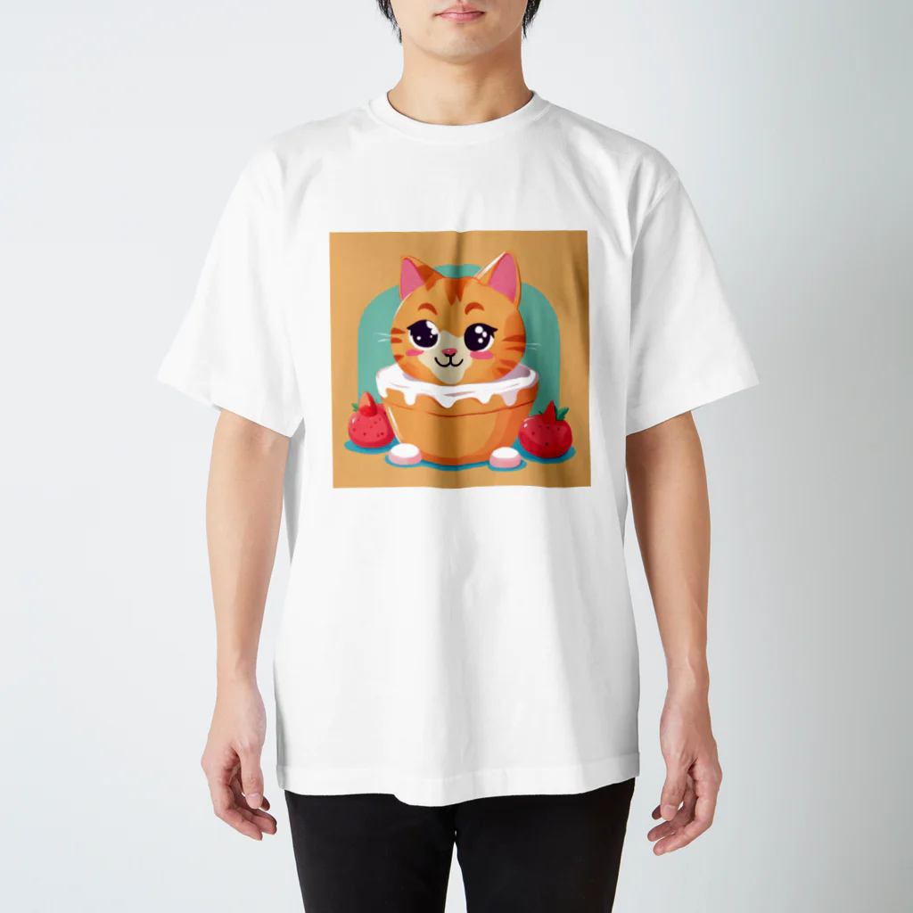 グアムドッグホテルズセレクトショップのスイーツ大好きな子猫ちゃん スタンダードTシャツ