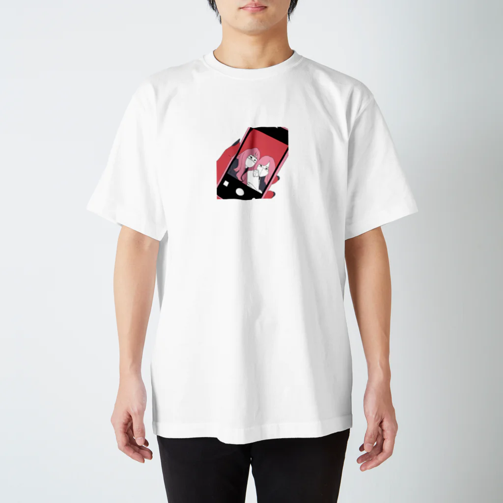 mamedaifukuchanの自撮りを自撮るマスク女子 Regular Fit T-Shirt