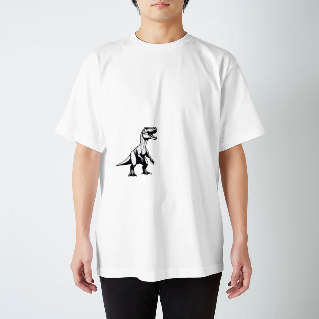 鉛筆画コレクションの恐竜 スタンダードTシャツ