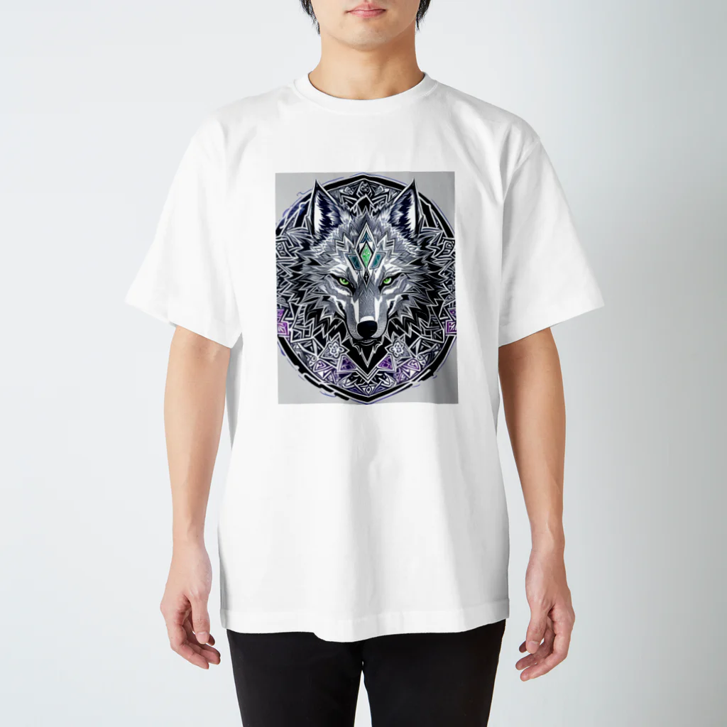 ZZRR12の月光の守護者、狼の紋章 Regular Fit T-Shirt