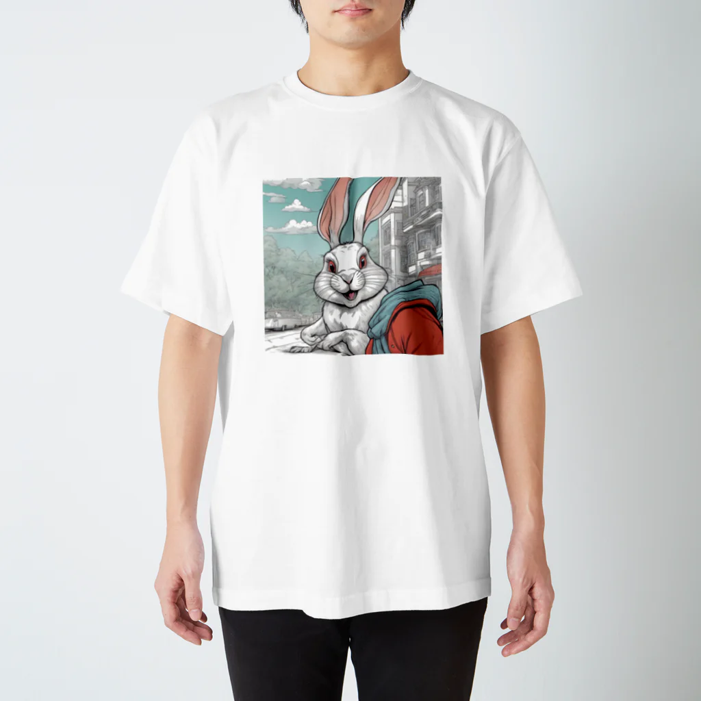 kawaki-yの愛くるしいうさぎ スタンダードTシャツ