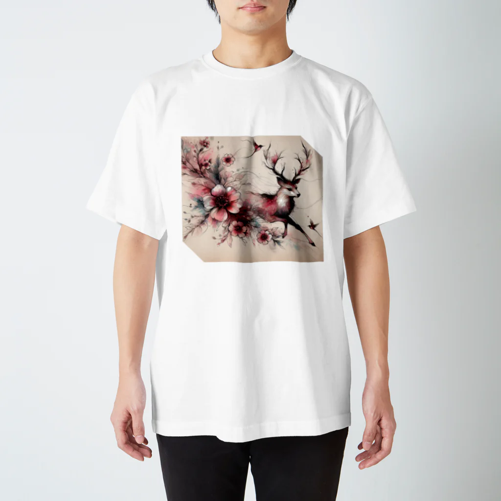 FUMYのアーティスティックブラッシュKOJIKA Regular Fit T-Shirt