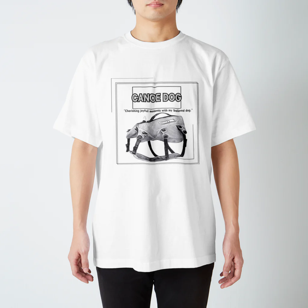 rokkakukikakuのCANOE　DOG　ライフジャケット スタンダードTシャツ