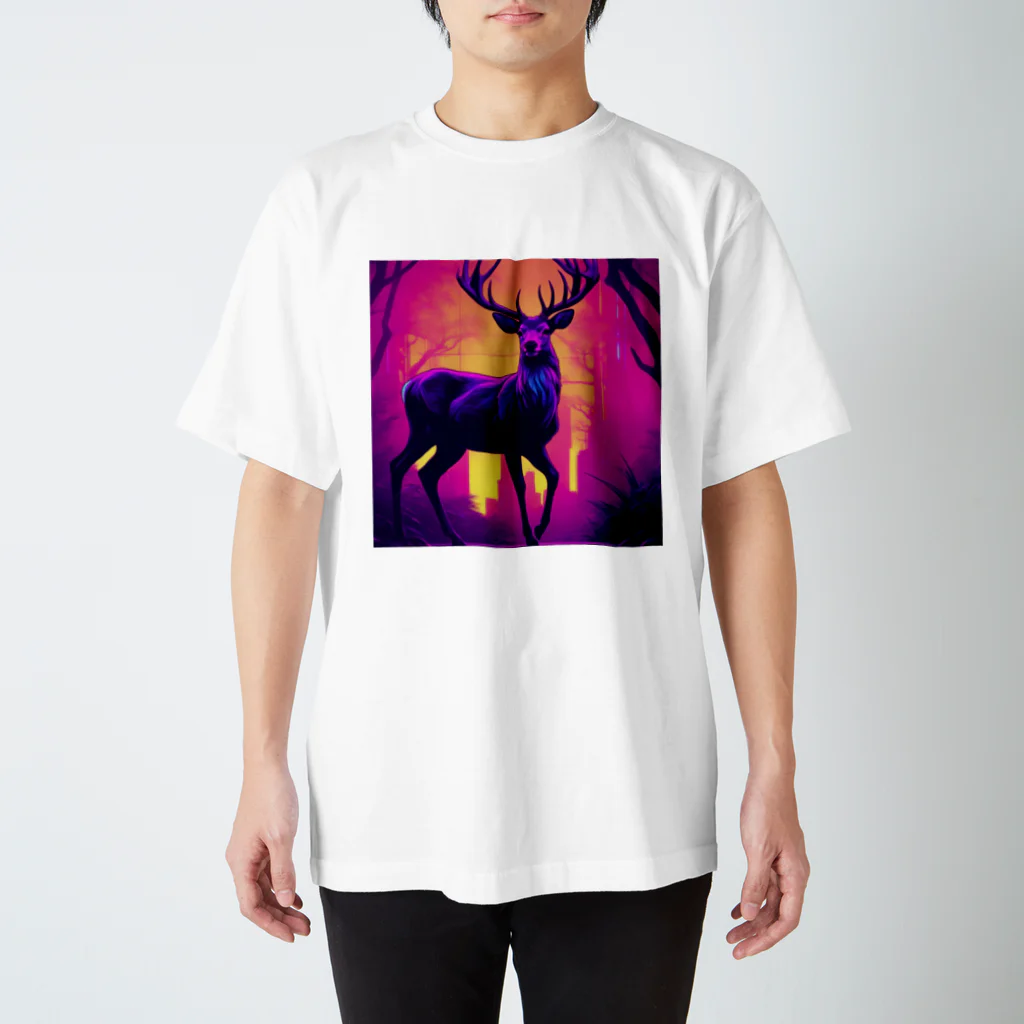 ZeroCreativeのネオンな鹿 Regular Fit T-Shirt