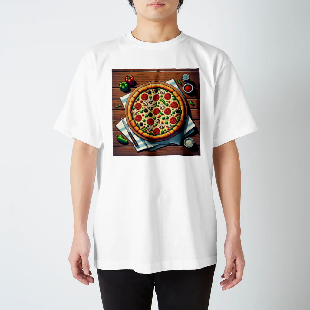 たべものやのピザのピクセルイラスト Regular Fit T-Shirt