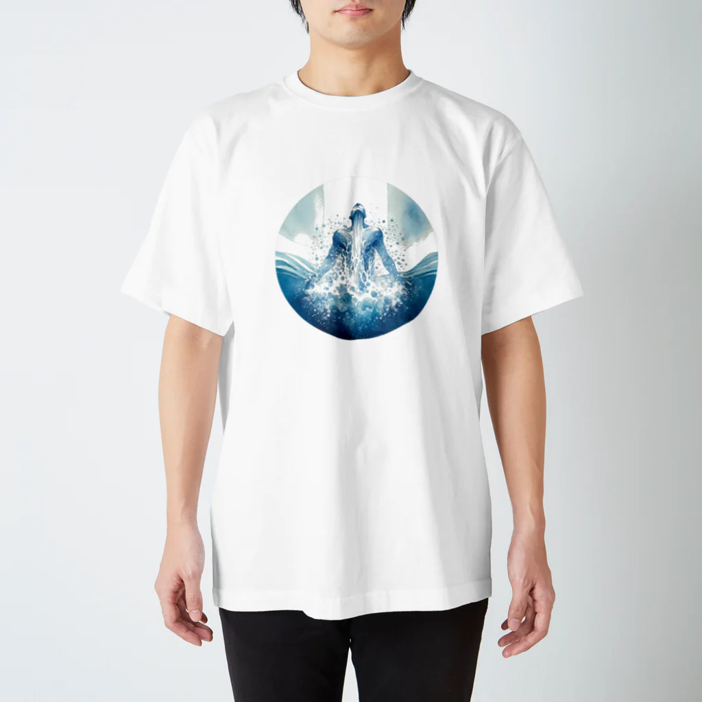 SaunaSplashArt サウナスプラッシュアートの水風呂デザイン３ スタンダードTシャツ