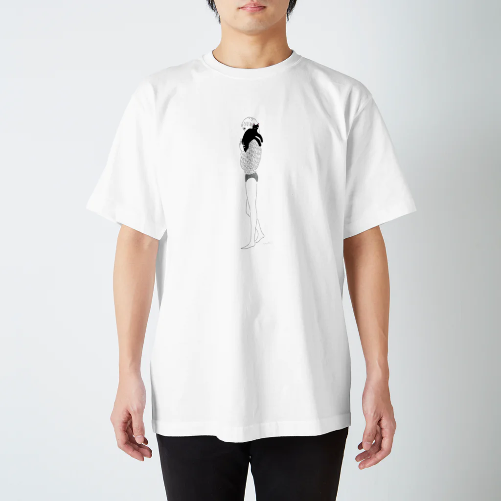牛久保雅美の黒猫 티셔츠