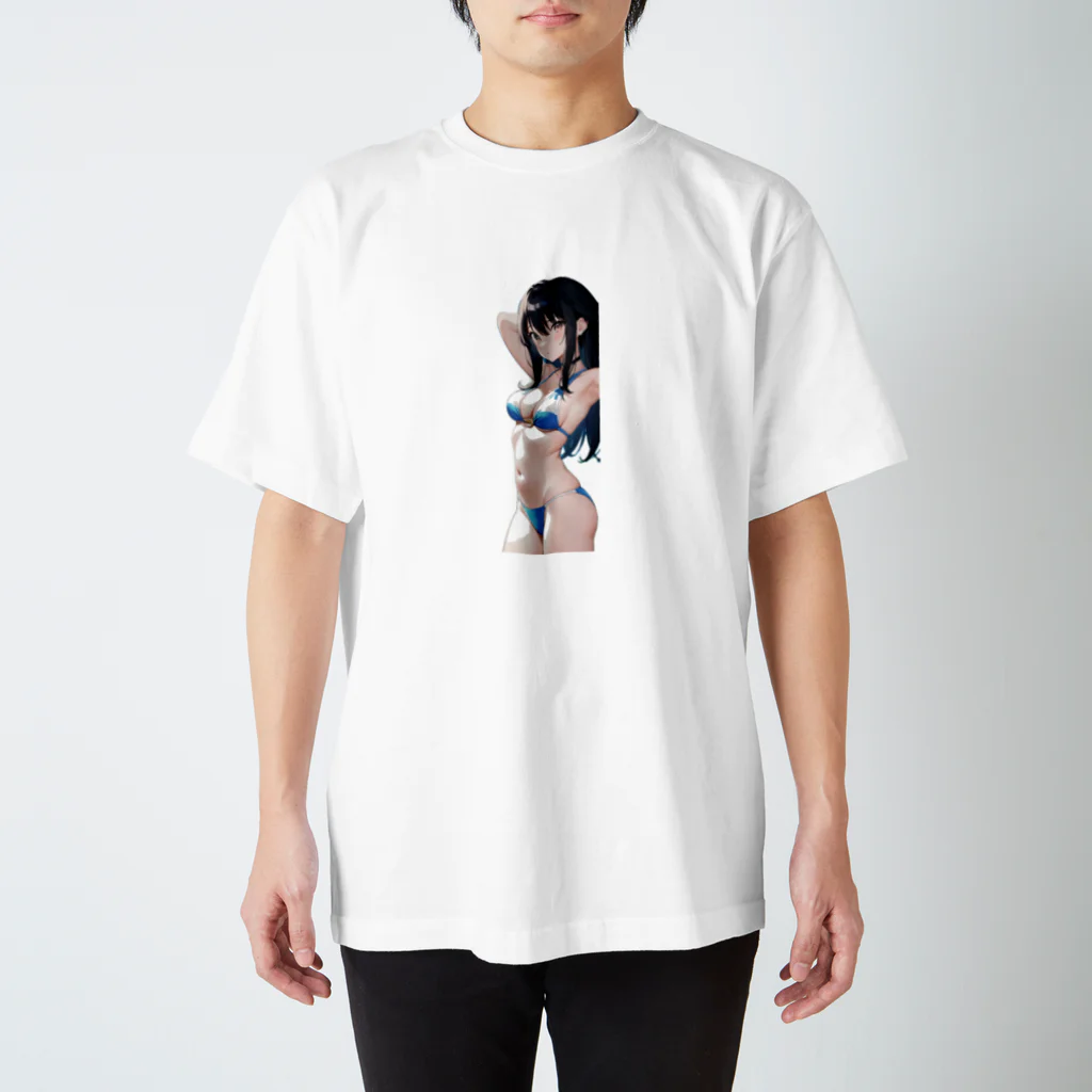 honoka_tの黒髪水着美少女 Regular Fit T-Shirt