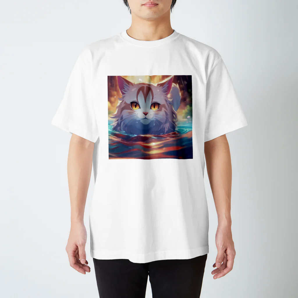 raimskの泳ぐ猫 スタンダードTシャツ