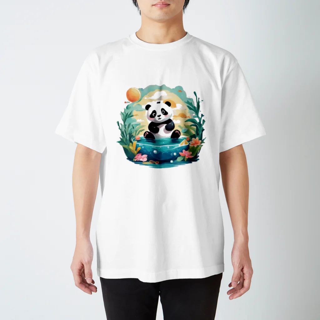 waterpandaの水辺のパンダ スタンダードTシャツ