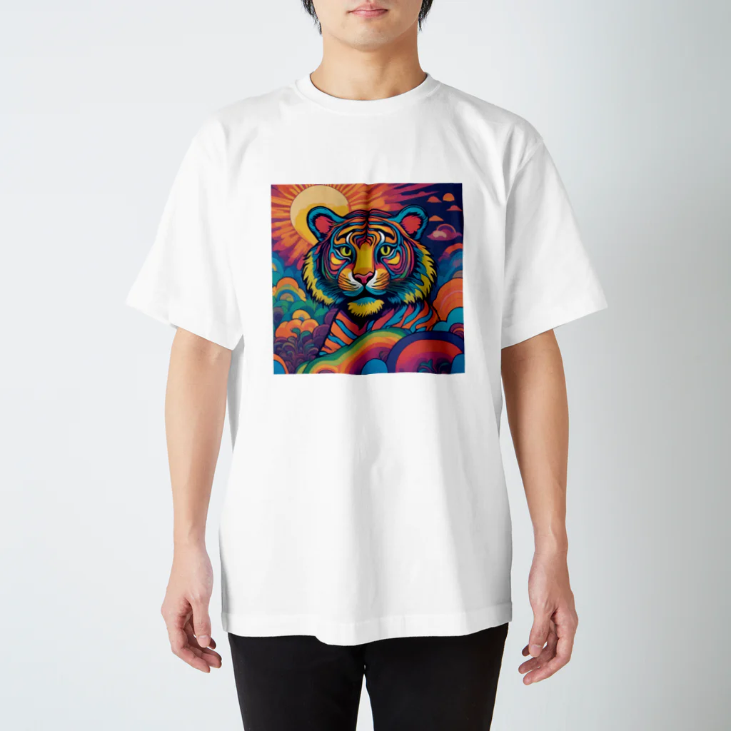 colorful-Nのカラフルなトラ Regular Fit T-Shirt