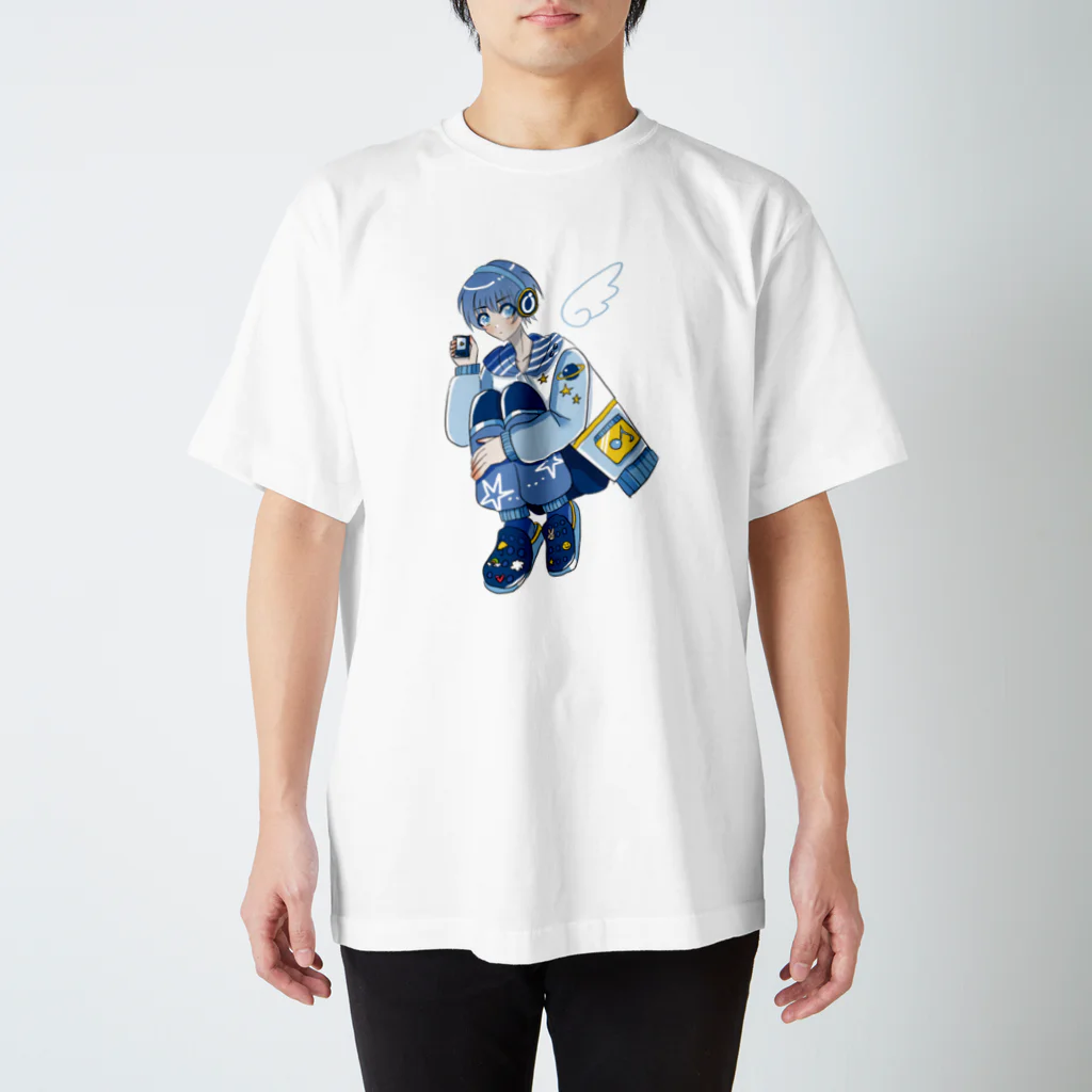 くじらとほしの天使界隈【水色】 スタンダードTシャツ