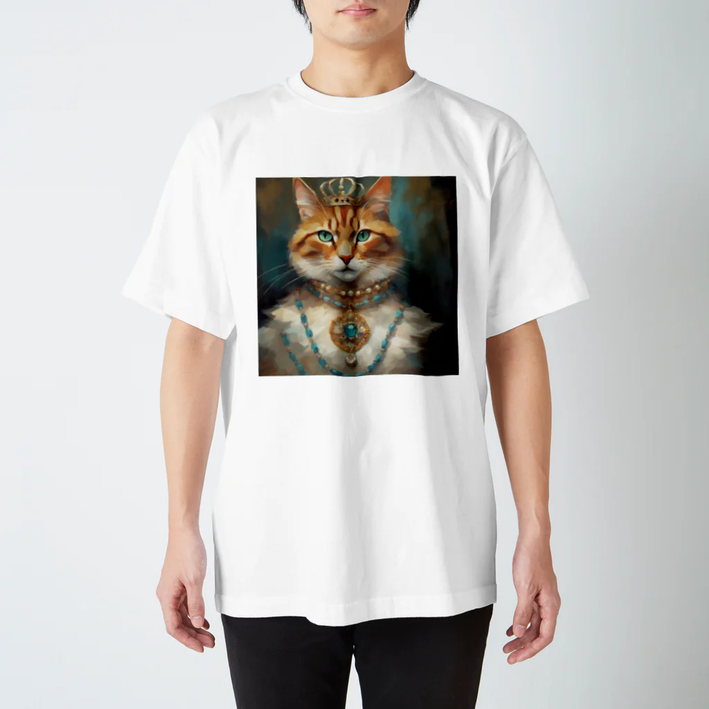 esmeralda64のパライバトルマリンの瞳の猫 スタンダードTシャツ