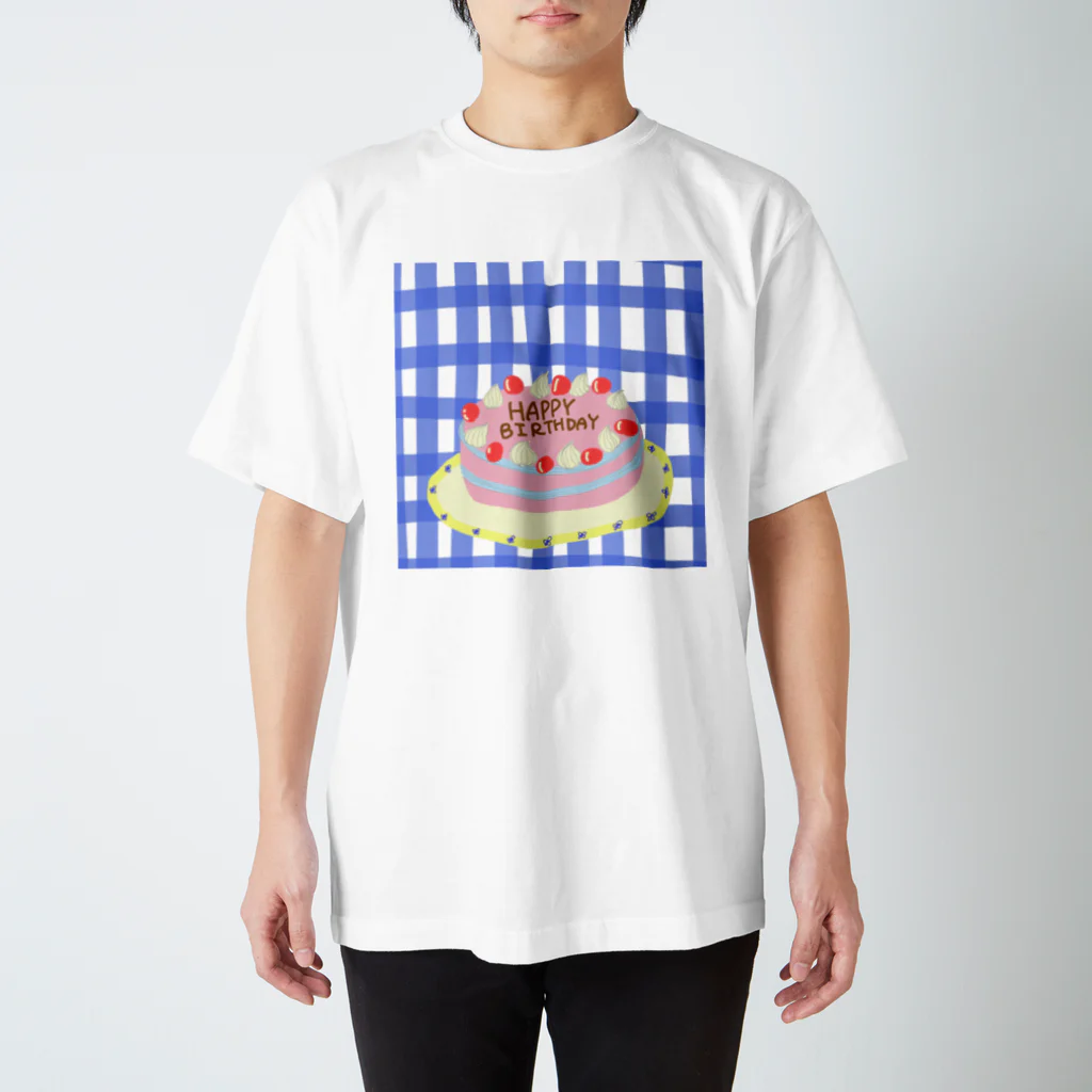 借りてきたアルパカのいつでもバースデー💙🤍 スタンダードTシャツ