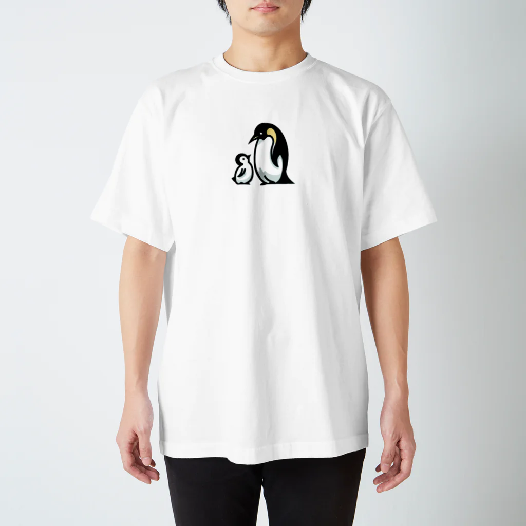 もふもふの森のペンギンのおやこ スタンダードTシャツ