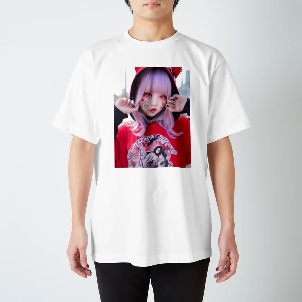 KAMIBUKROの鬼かわいい美女 スタンダードTシャツ