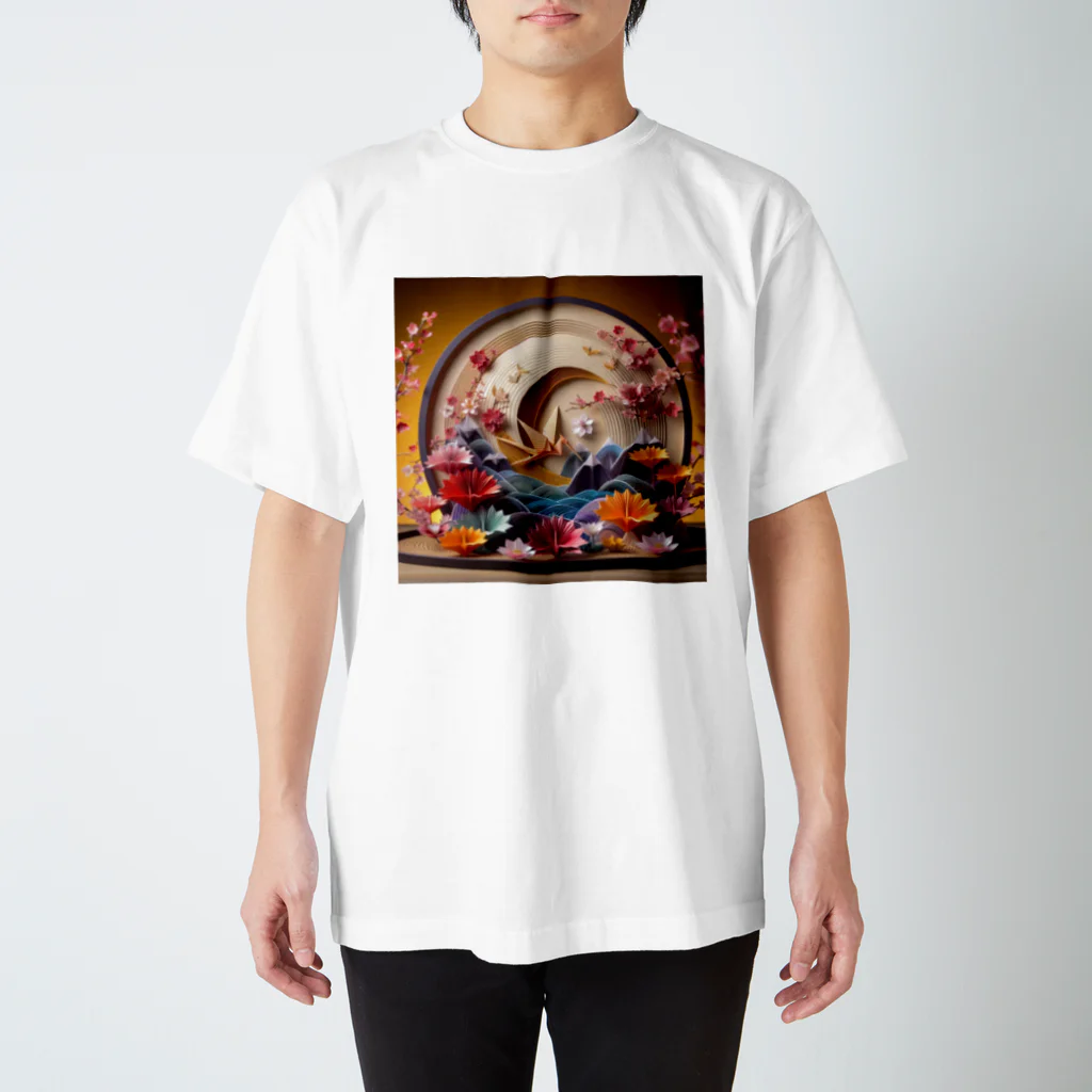 雲華堂の折り紙アート  四季彩り スタンダードTシャツ