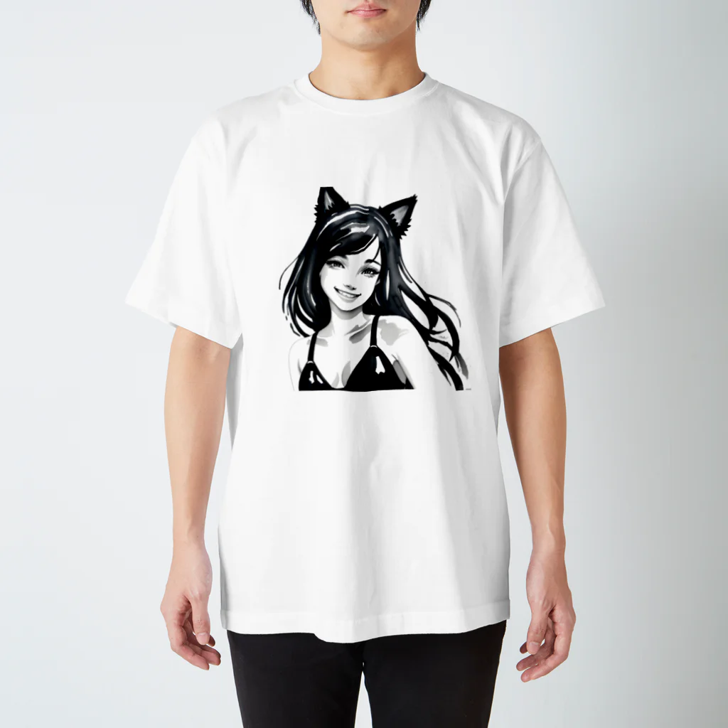 レイカランクの猫ガール スタンダードTシャツ