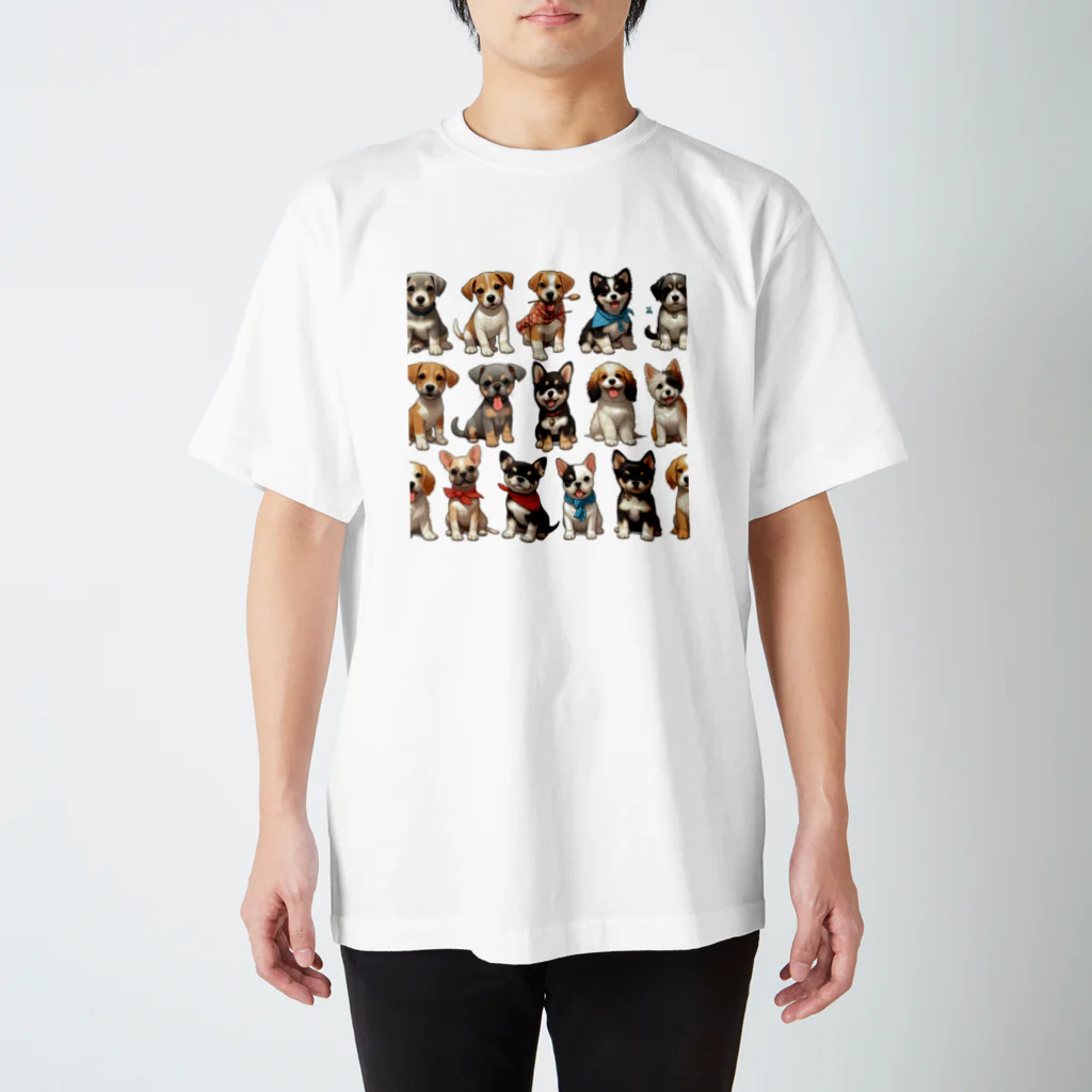 dogfulのかわいい子犬大集合 Regular Fit T-Shirt