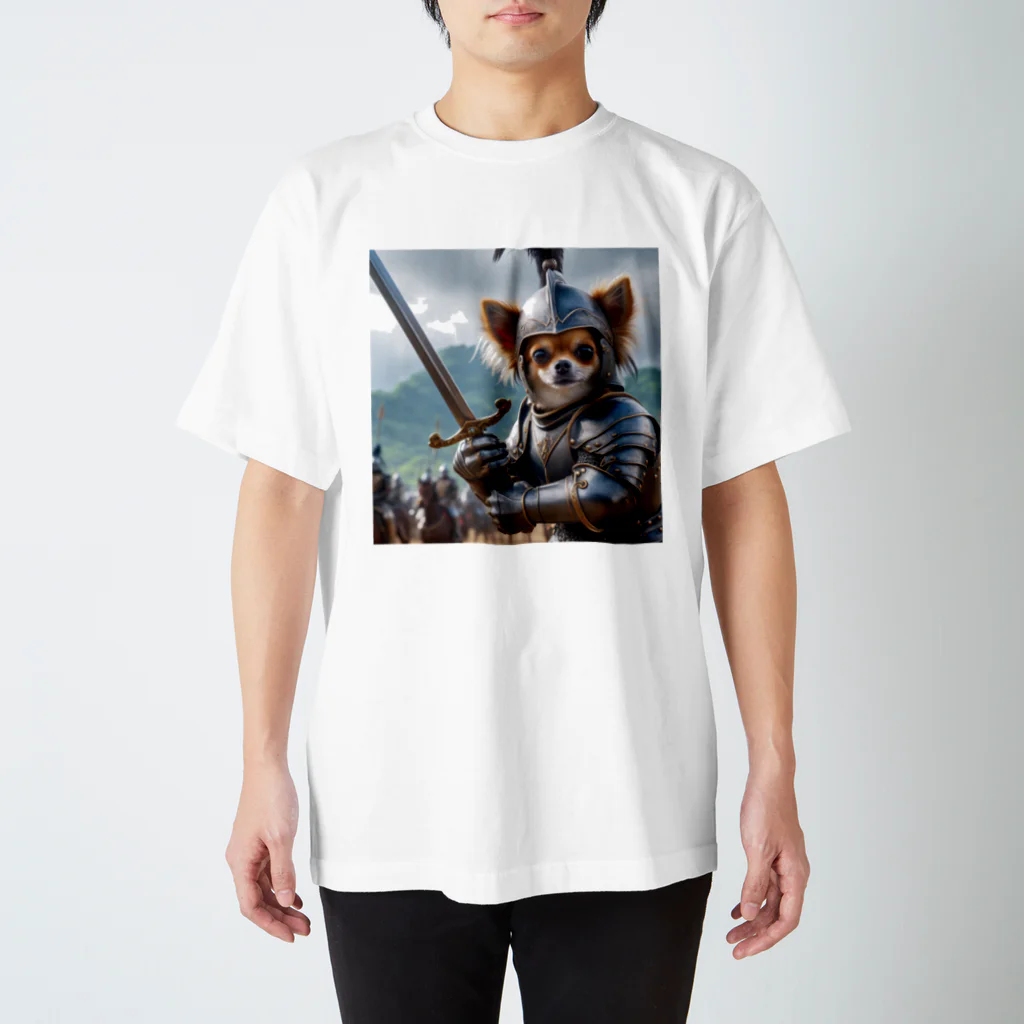 チワワンSHOPの中世で戦うチワワ3 スタンダードTシャツ