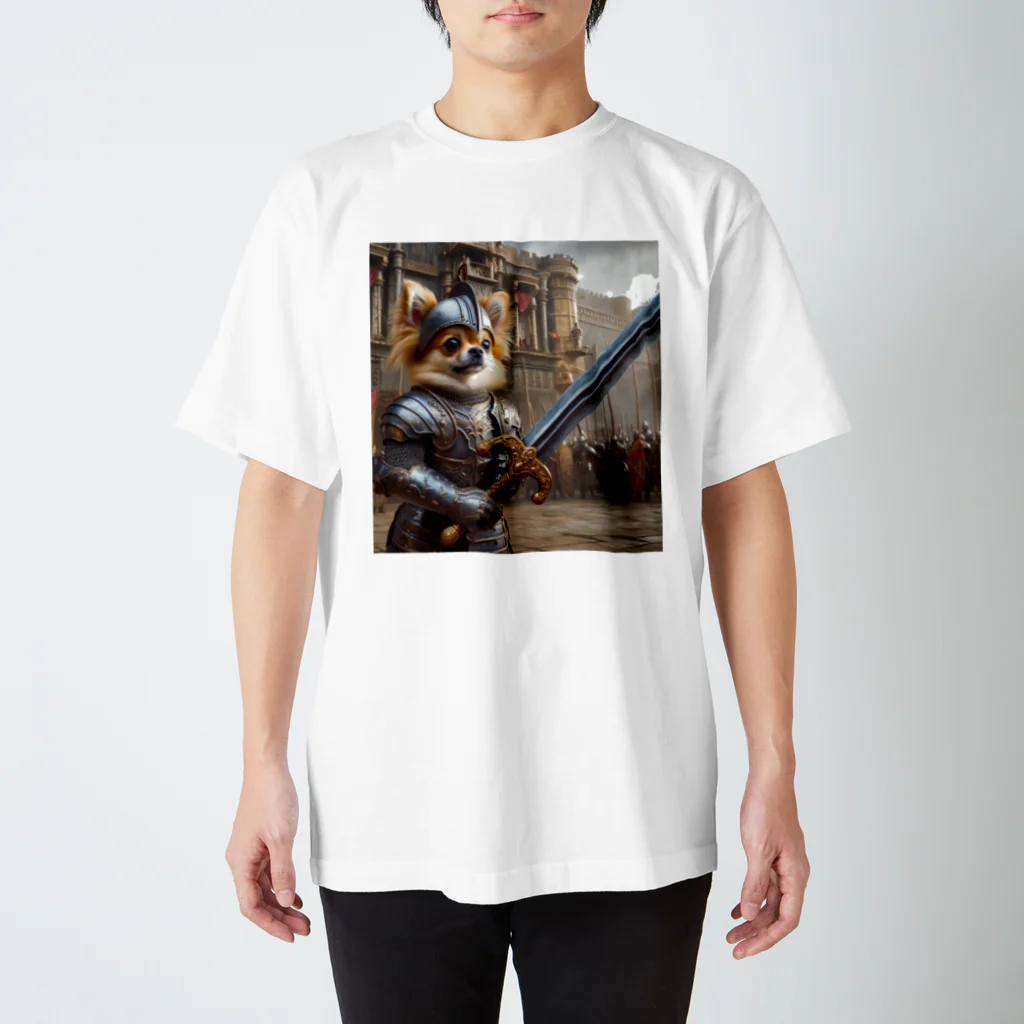 チワワンSHOPの中世で戦うチワワ4 スタンダードTシャツ