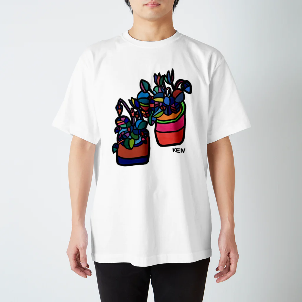 artman galleryのいくたけん『シクラメン』 スタンダードTシャツ