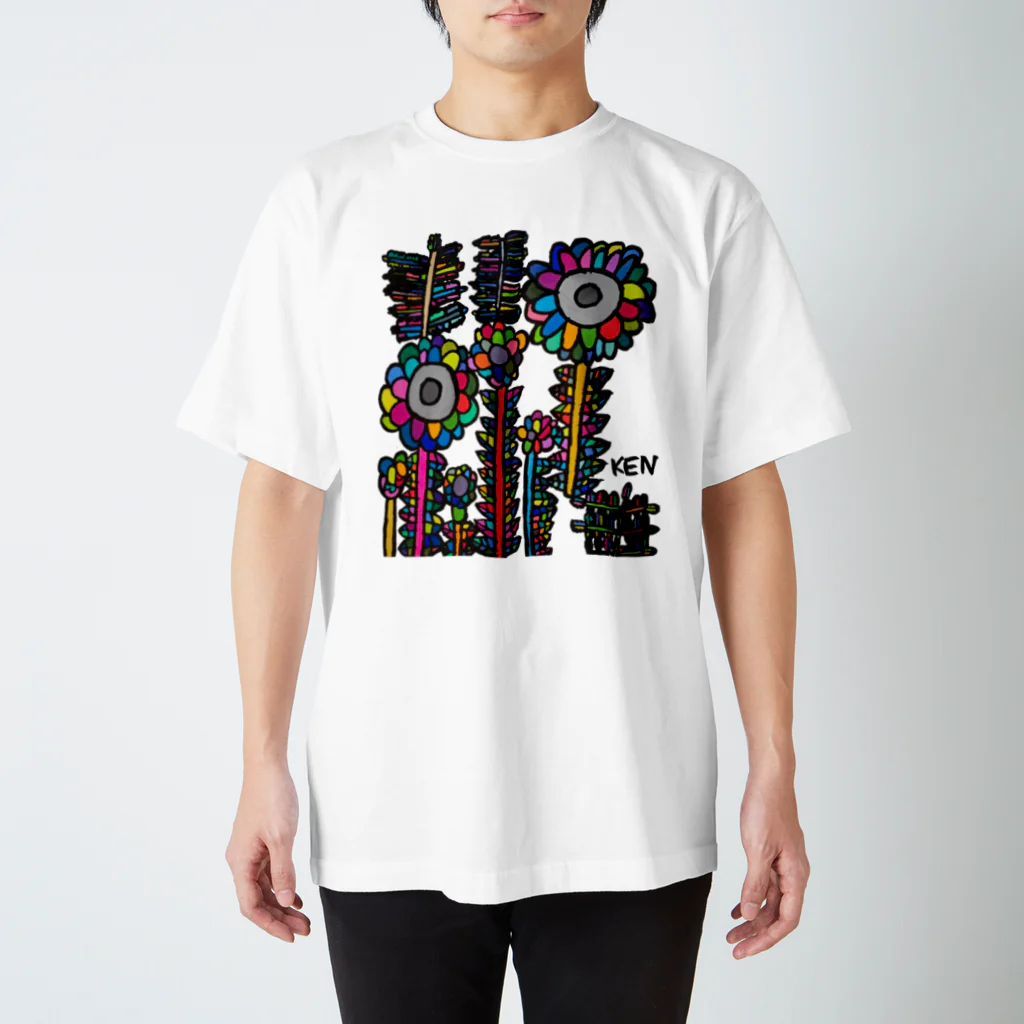 artman galleryのいくたけん『ひまわり2日目』 Regular Fit T-Shirt