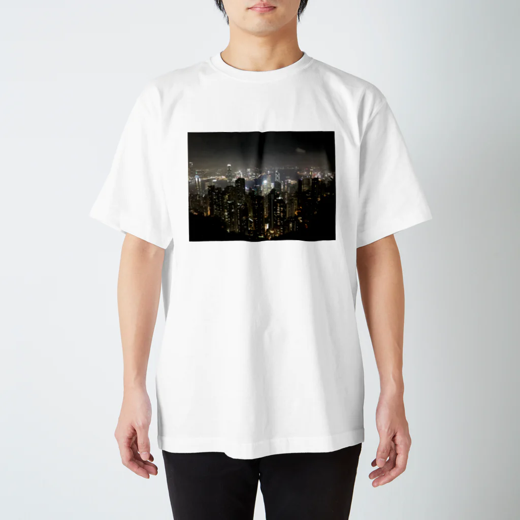 natsu-mikanのＯＶＥＲＳＥＡＳ Hong-Kong night Regular Fit T-Shirt