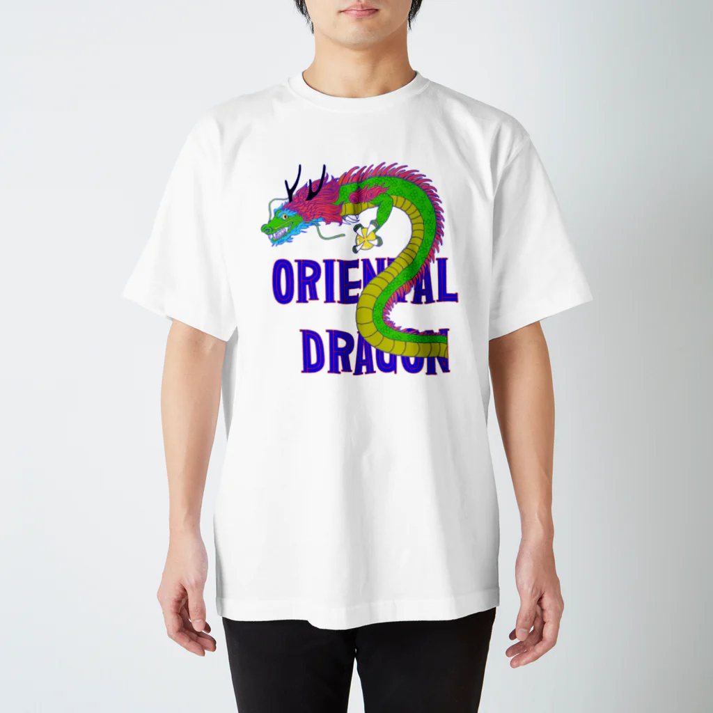 LalaHangeulのORIENTAL DRAGON（龍）英字バージョン スタンダードTシャツ