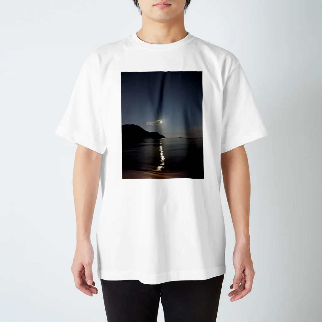 ego-designの月夜と海 スタンダードTシャツ