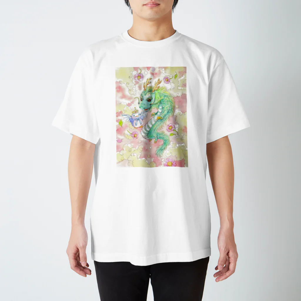 Akariya Manamiのペンギン＆龍 Regular Fit T-Shirt