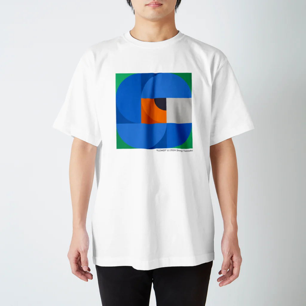 MFSFの"Flower" c-blue スタンダードTシャツ