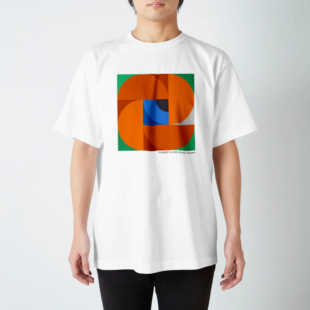 MFSFの"Flower" e-orange スタンダードTシャツ