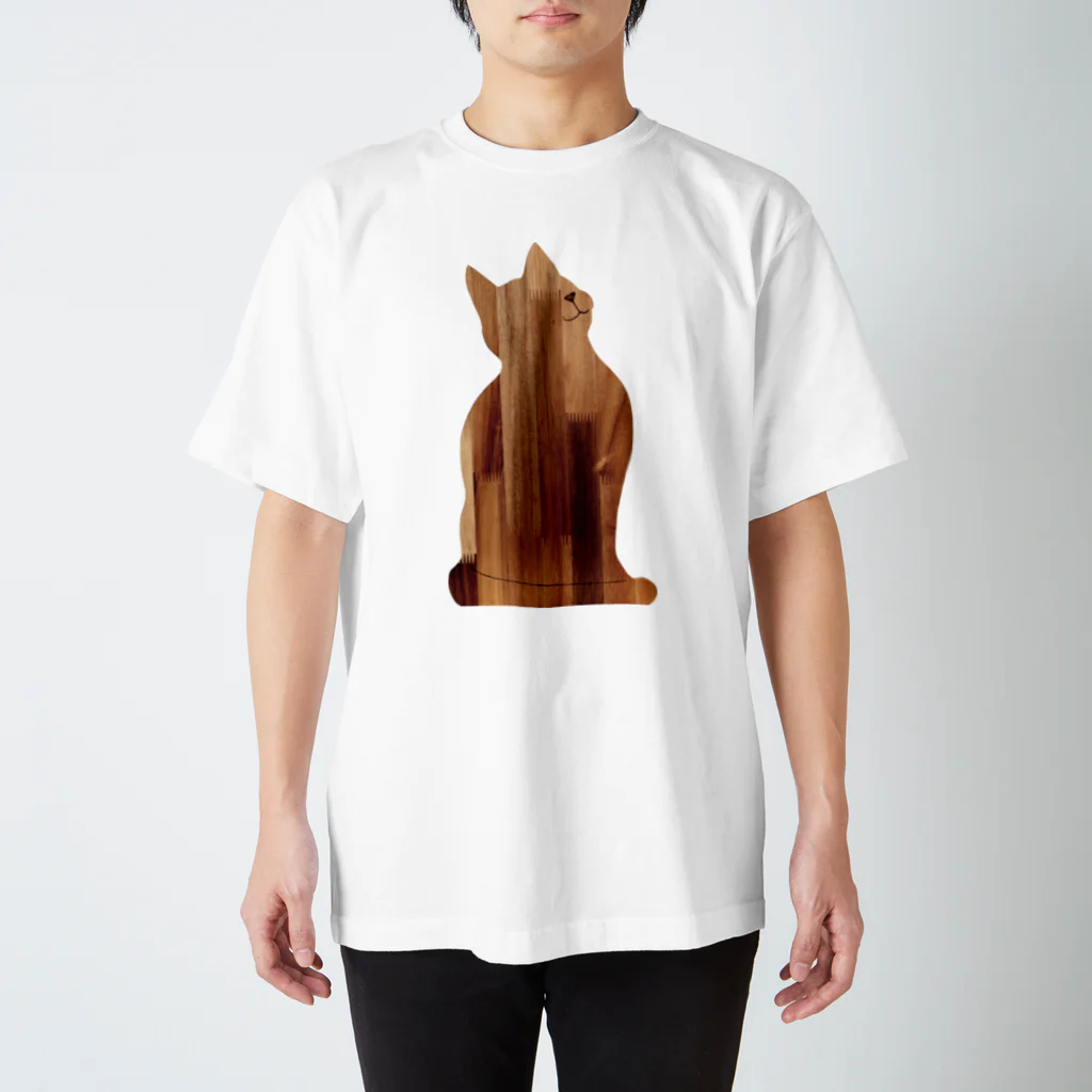 BUNMOMIのおすわり猫シルエット Regular Fit T-Shirt