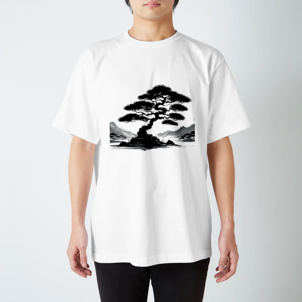 shizen_haの水墨画風松 スタンダードTシャツ