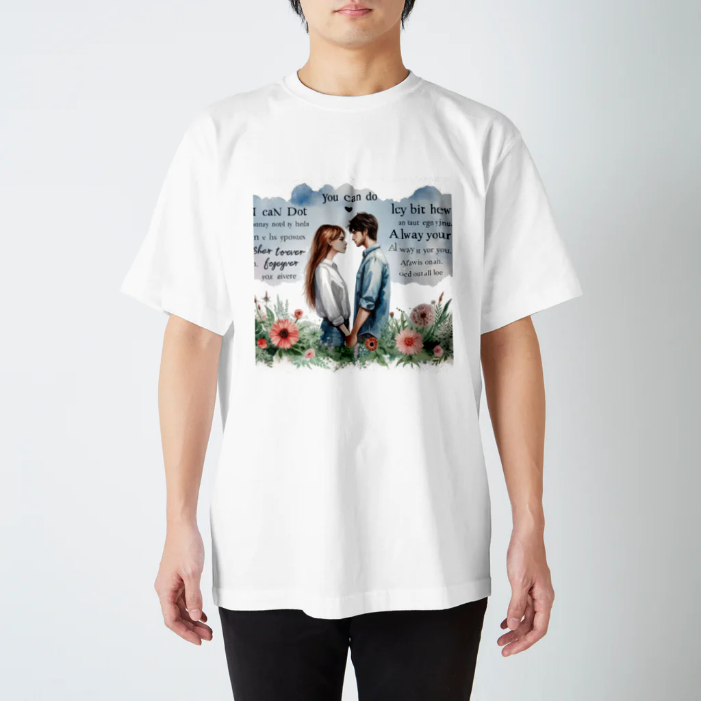 Lovers-chapelの支え合う恋人4 Regular Fit T-Shirt